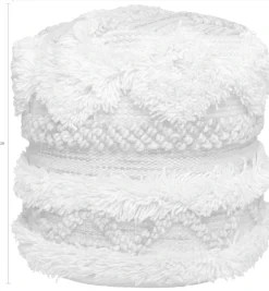 Kayoom Pouf »Bohist 225 35cm x 35cm, Strukturen mit Fransen und Quasten« 1 Stk. tlg. handgefertigt, Unikat, sehr gut kombinierbar, vielfältig im Einsatz