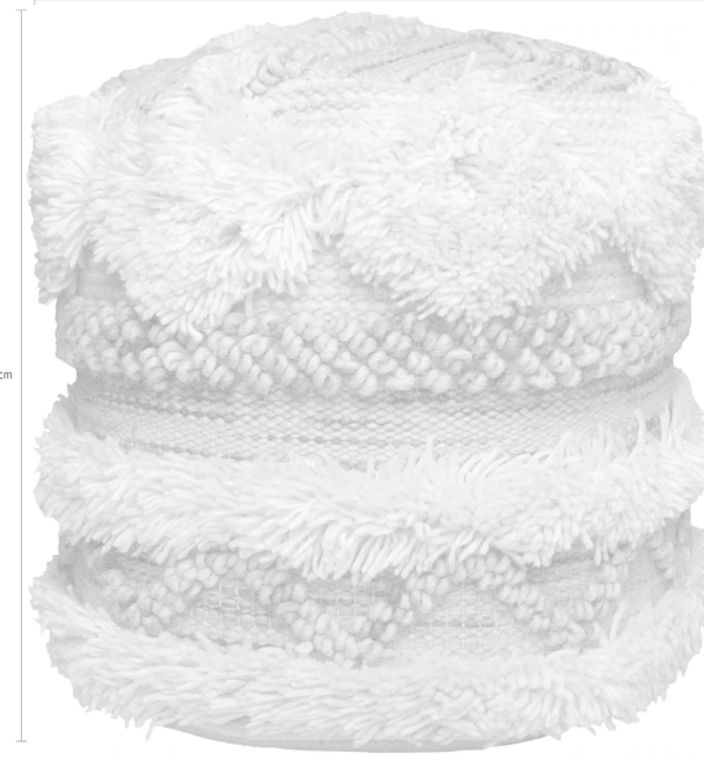 Kayoom Pouf »Bohist 225 35cm x 35cm, Strukturen mit Fransen und Quasten« 1 Stk. tlg. handgefertigt, Unikat, sehr gut kombinierbar, vielfältig im Einsatz