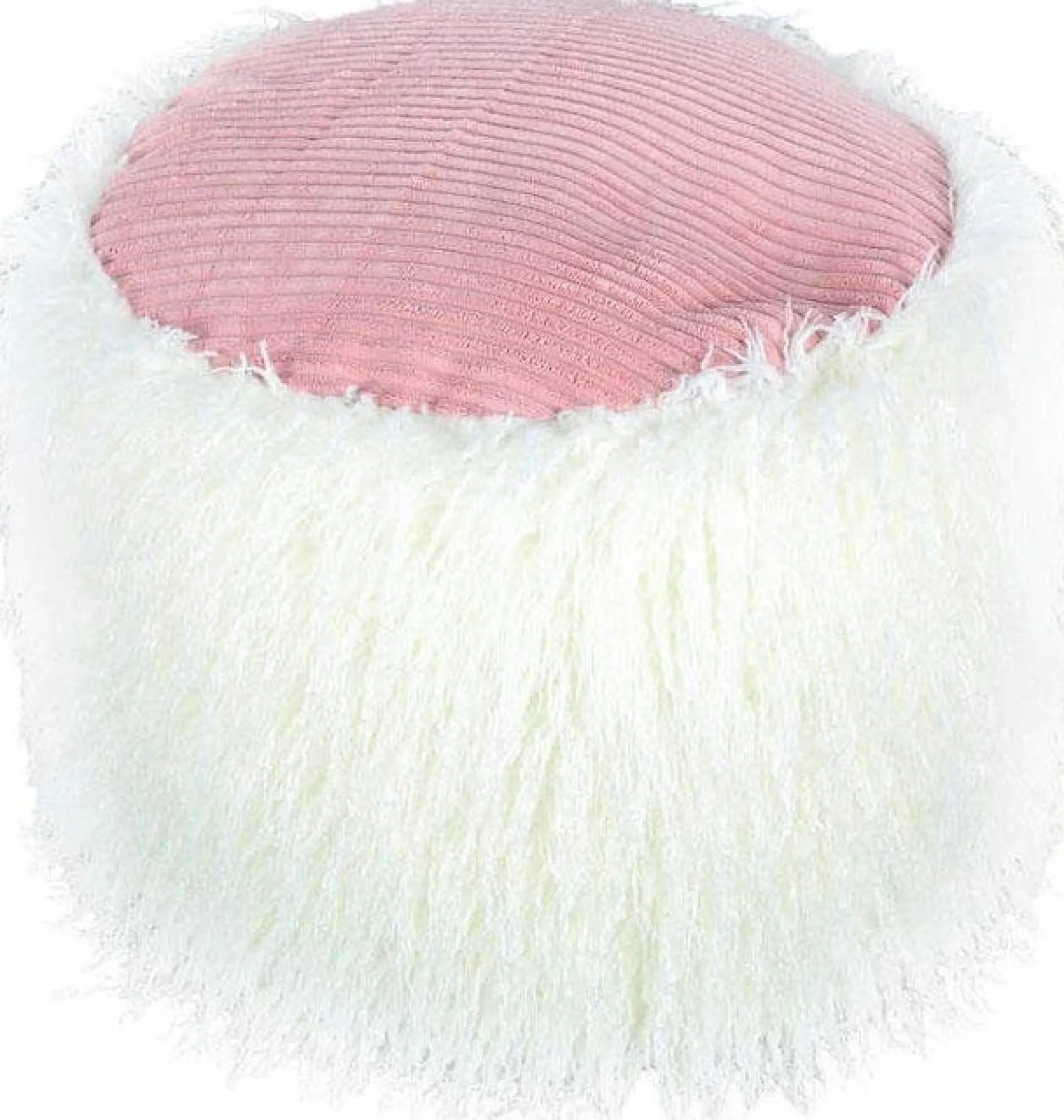 Kayoom Pouf »Fellpouf Bobtail 125, Fellhocker in zweifarbigem Design« 1 Stk. tlg. modern, dekorativ, kindersicherer Reißverschluss an der Unterseite