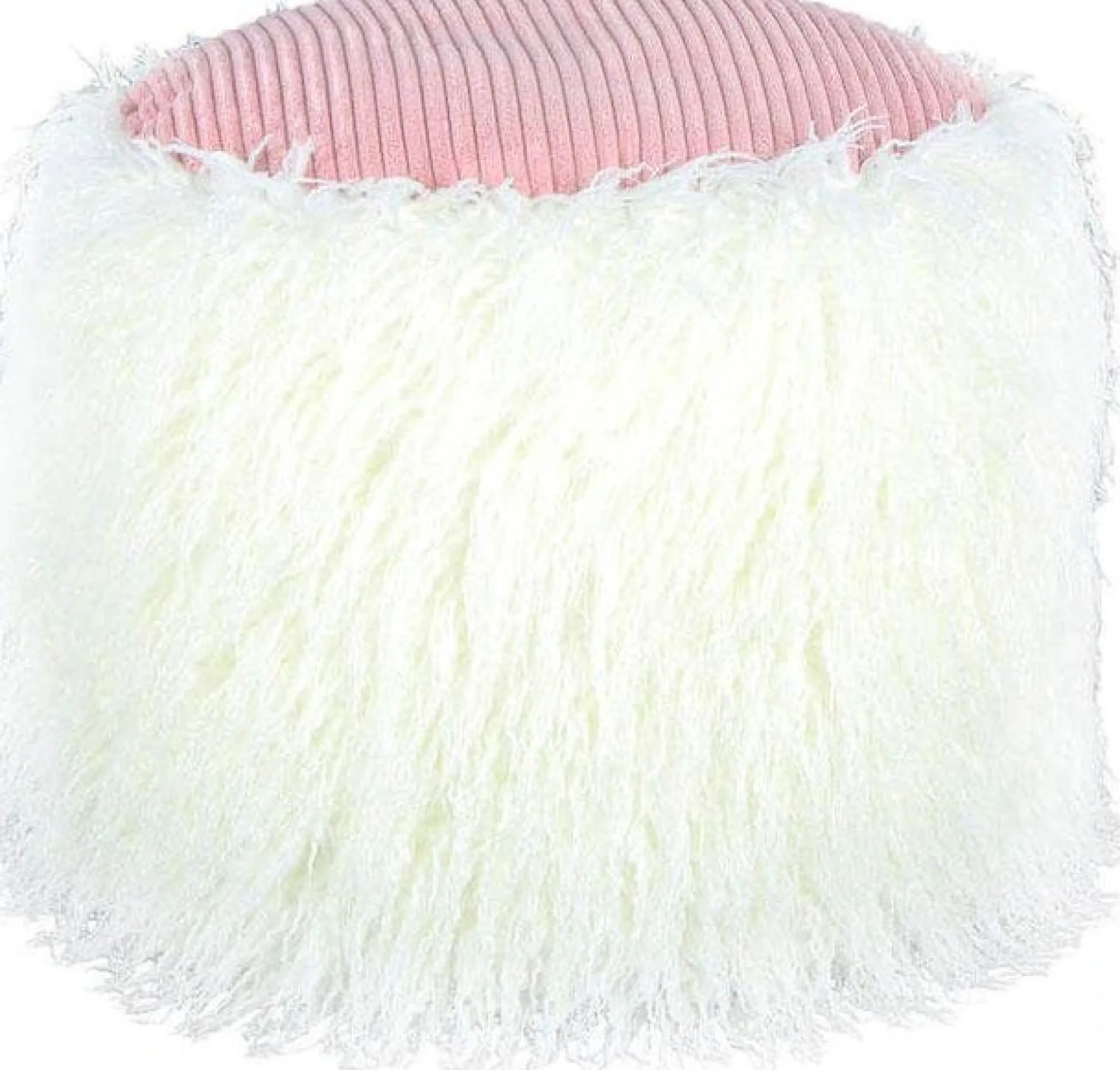 Kayoom Pouf »Fellpouf Bobtail 125, Fellhocker in zweifarbigem Design« 1 Stk. tlg. modern, dekorativ, kindersicherer Reißverschluss an der Unterseite