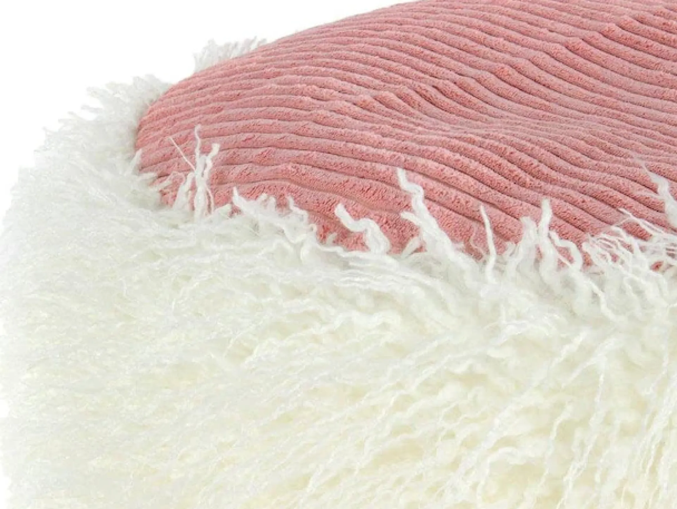 Kayoom Pouf »Fellpouf Bobtail 125, Fellhocker in zweifarbigem Design« 1 Stk. tlg. modern, dekorativ, kindersicherer Reißverschluss an der Unterseite