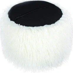 Kayoom Pouf »Fellpouf Bobtail 125, Fellhocker in zweifarbigem Design« 1 Stk. tlg. modern, dekorativ, kindersicherer Reißverschluss an der Unterseite