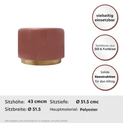 Kayoom Sitzhocker »Hocker Artisse, Edler Touch durch goldenen Sockel« 1 Stk. tlg. stilvoll, farbig lackiert, dekorativ, Moderner Look