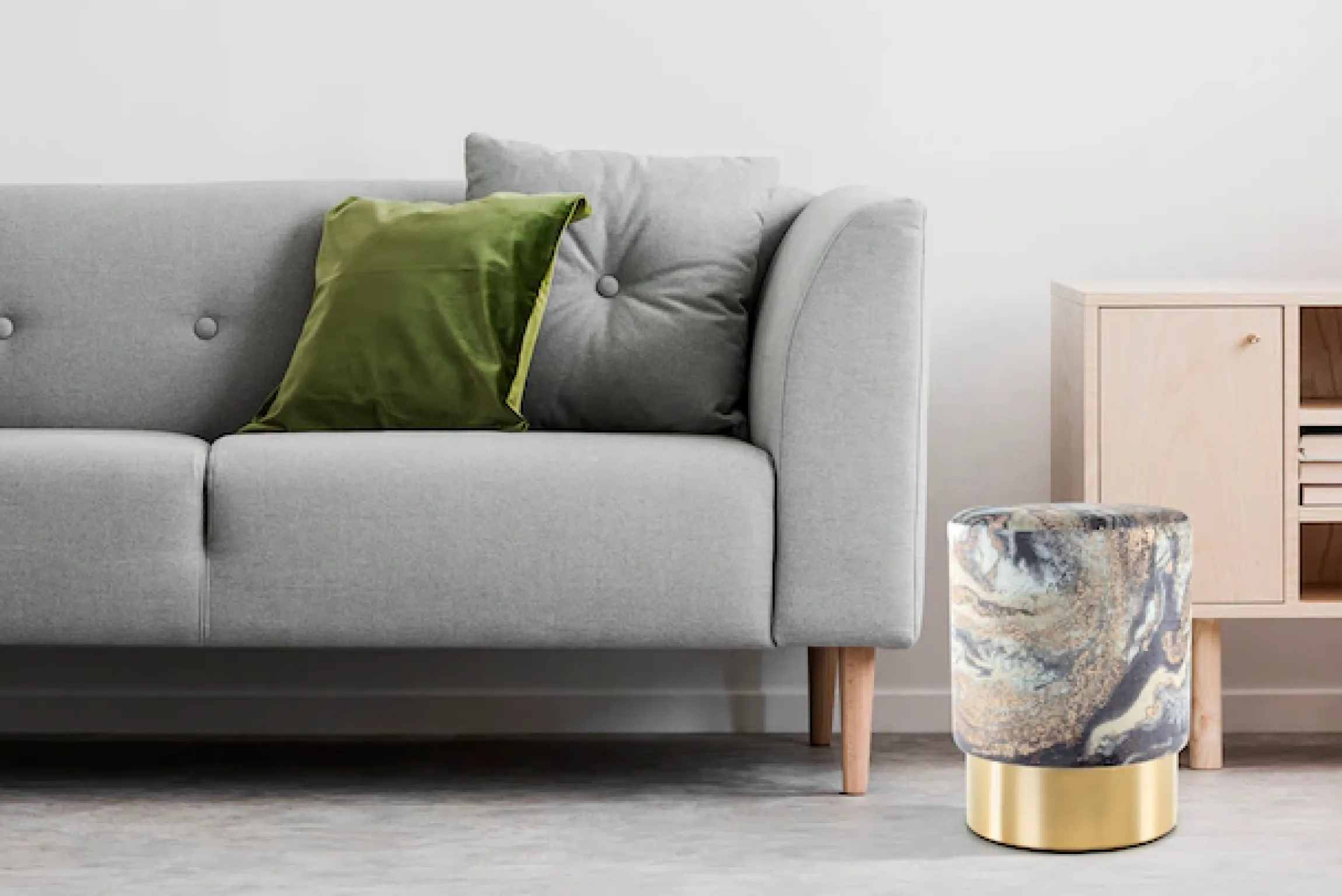 Kayoom Sitzhocker »Hocker Gipsy 325, stilvoller Sitzhocker, runde Form, stilvolles Design« 1 Stk. tlg. facettenreich, platzsparend, vielfältig einsetzbar, weiche Polsterung