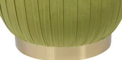Kayoom Sitzhocker »Hocker Lilje, Edler Touch durch goldenen Sockel,Hochwertiger Samtbezug« 1 Stk. tlg. samtweich, gesteppte Ziernaht, Edelstahlsockel, Hochwertiger Samtbezug