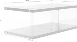 Kayoom TV-Schrank »TV-Tisch Elementary, eckige Form, viel Ablagefläche« 1 Stk. tlg. TV-Tisch, gehärtetes Glas, pflegeleicht