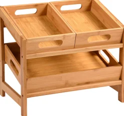 KESPER® Ablageregal »Küchenregal« 1 Stk. tlg. Mit 3 abnehmbaren Bambus-Tabletts