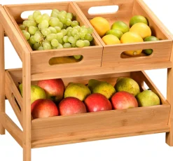 KESPER® Ablageregal »Küchenregal« 1 Stk. tlg. Mit 3 abnehmbaren Bambus-Tabletts