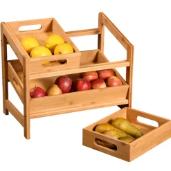 KESPER® Ablageregal »Küchenregal« 1 Stk. tlg. Mit 3 abnehmbaren Bambus-Tabletts