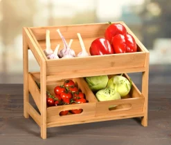 KESPER® Ablageregal »Küchenregal« 1 Stk. tlg. Mit 3 abnehmbaren Bambus-Tabletts