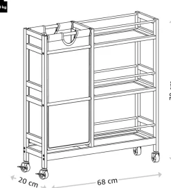 KESPER® Küchenwagen »Nischenwagen« 1 Stk. tlg. mit entnehmbarem Flaschensammler
