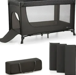 Kinderkraft Baby-Reisebett »2in1 JOY LIGHT, grau« mit Tragetasche