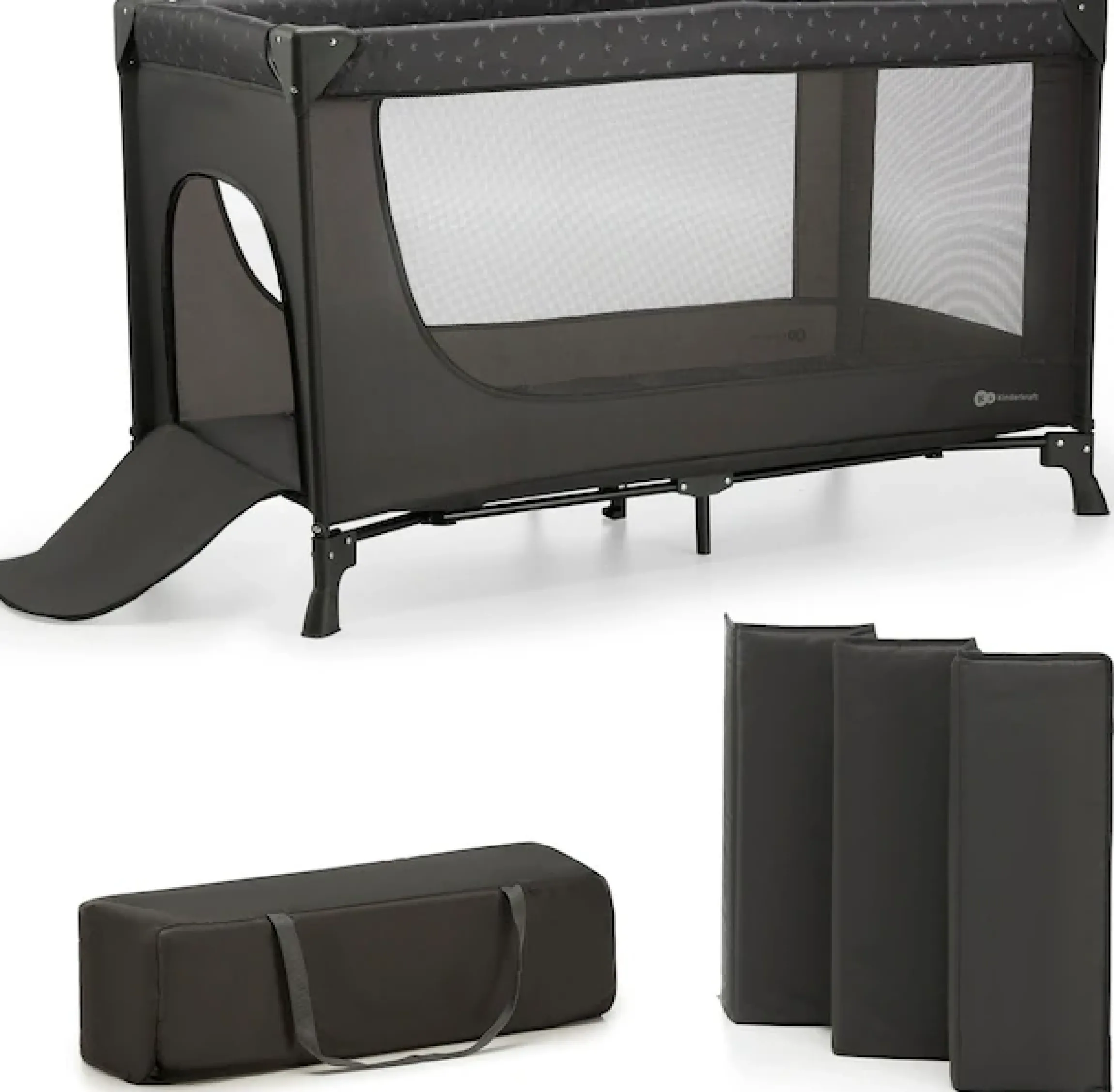 Kinderkraft Baby-Reisebett »2in1 JOY LIGHT, grau« mit Tragetasche