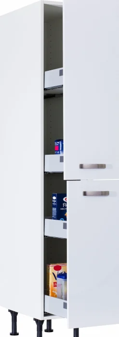 KOCHSTATION Apothekerschrank »KS-Cara« mit 2 Vollauszügen und 4 Ablagen, höhenverstellbare Füße, Breite 30 cm