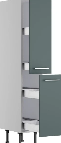 KOCHSTATION Apothekerschrank »KS-Bern2« Breite 30 cm, Höhe 176,6 cm, 2 Auszüge (Höhe 89,2 /70 cm)