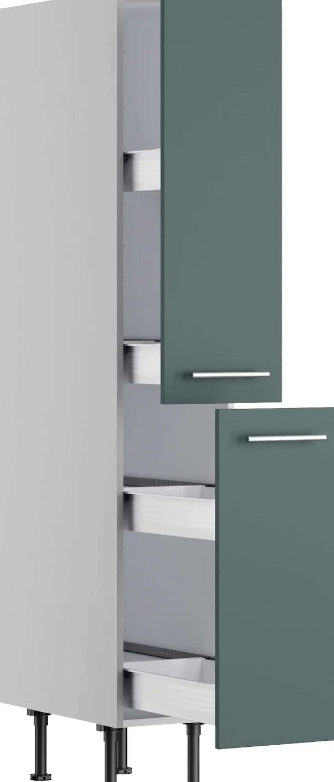 KOCHSTATION Apothekerschrank »KS-Bern2« Breite 30 cm, Höhe 176,6 cm, 2 Auszüge (Höhe 89,2 /70 cm)