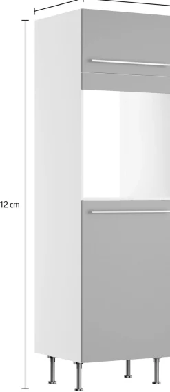 KOCHSTATION Backofen/Kühlumbauschrank »KS-Bern2« B 60 cm, H 211,8 cm, 1 Klappe, 1 Tür (H 89,2 cm), 1 feste Blende