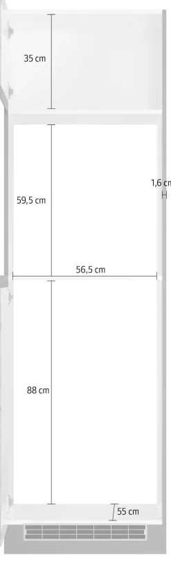 KOCHSTATION Backofen/Kühlumbauschrank »KS-Riesa« Breite 60 cm, MDF-Fronten