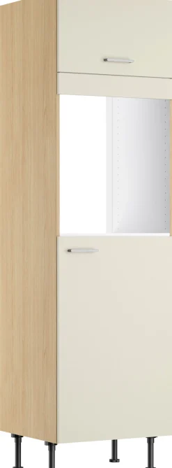 KOCHSTATION Backofen/Kühlumbauschrank »KS-Lucy« Breite 60 cm, mit 1 Tür, 1 Klappe, Soft-Close, höhenverstellbare Füße