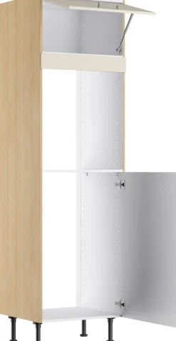 KOCHSTATION Backofen/Kühlumbauschrank »KS-Lucy« Breite 60 cm, mit 1 Tür, 1 Klappe, Soft-Close, höhenverstellbare Füße