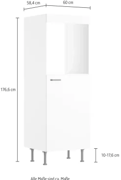 KOCHSTATION Backofen/Kühlumbauschrank »KS-Paula« 60 cm breit, 176 cm hoch, mit 1 festen Blende, 1 Tür