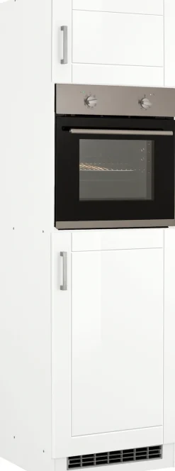 KOCHSTATION Backofen/Kühlumbauschrank »KS-Tinnum« 60 cm breit, 200 cm hoch, Metallgriffe, MDF Fronten, Nischenmaß 88 cm