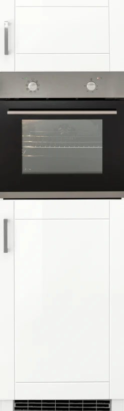 KOCHSTATION Backofen/Kühlumbauschrank »KS-Tinnum« 60 cm breit, 200 cm hoch, Metallgriffe, MDF Fronten, Nischenmaß 88 cm