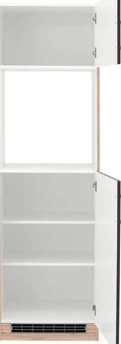 KOCHSTATION Backofenumbauschrank »KS-Tinnum« 60 cm breit, 200 cm hoch, Metallgriffe, MDF Fronten, für Backofen