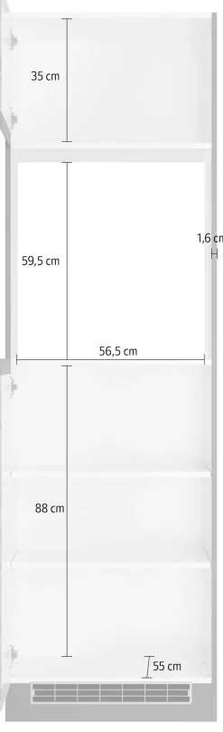 KOCHSTATION Backofenumbauschrank »KS-Riesa« Breite 60 cm, MDF-Fronten