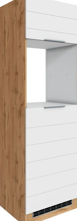 KOCHSTATION Backofenumbauschrank »KS-Luhe« 60 cm breit, hochwertige MDF-Fronten mit waagerechter Lisene