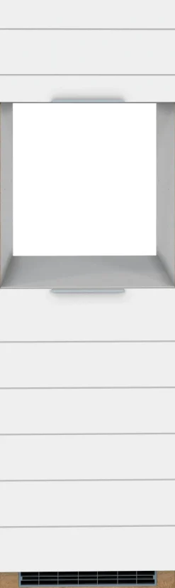 KOCHSTATION Backofenumbauschrank »KS-Luhe« 60 cm breit, hochwertige MDF-Fronten mit waagerechter Lisene
