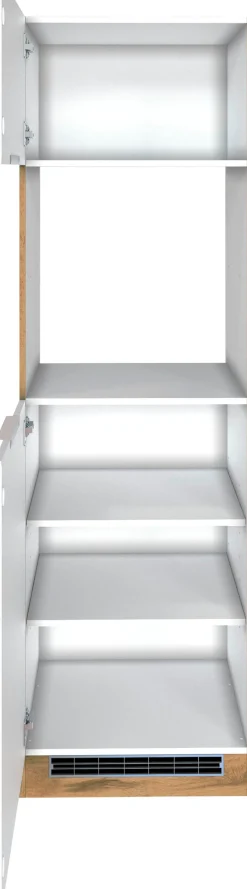 KOCHSTATION Backofenumbauschrank »KS-Luhe« 60 cm breit, hochwertige MDF-Fronten mit waagerechter Lisene