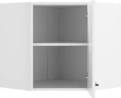 KOCHSTATION Eckhängeschrank »KS-Tulsa« 60 cm breit, 1 Tür, schwarzer Metallgriff, hochwertige MDF Front