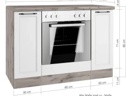 KOCHSTATION Herdumbauschrank »KS-Lana« Breite 120 cm