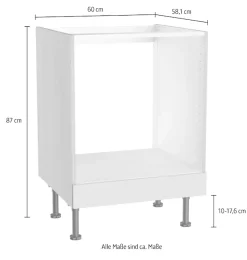 KOCHSTATION Herdumbauschrank »KS-Lucy« Breite 60 cm, 1 Blende, höhenverstellbare Füße