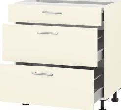 KOCHSTATION Herdumbauschrank »"KS-Scafa"« Breite 80 cm, mit zwei Auszügen und einem Schubkasten