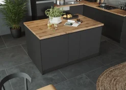 KOCHSTATION Kücheninsel »KS-Bruneck, Breite 153 cm« MDF-Fronten, Arbeitsplatte 38mm stark