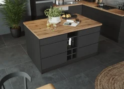 KOCHSTATION Kücheninsel »KS-Bruneck, Breite 153 cm« MDF-Fronten, Arbeitsplatte 38mm stark