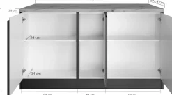 KOCHSTATION Kücheninsel »KS-Bruneck, Breite 153 cm« MDF-Fronten, Arbeitsplatte 38mm stark