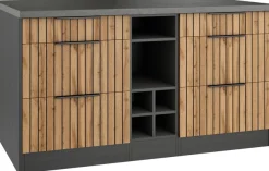KOCHSTATION Kücheninsel »KS-Lagos« Kücheninsel 153/100 cm, mit höhenverstellbaren Möbelfüßen