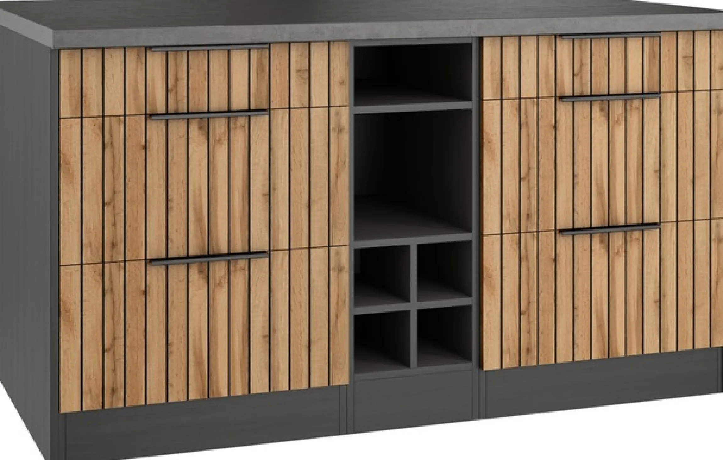 KOCHSTATION Kücheninsel »KS-Lagos« Kücheninsel 153/100 cm, mit höhenverstellbaren Möbelfüßen