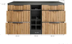 KOCHSTATION Kücheninsel »KS-Lagos« Kücheninsel 153/100 cm, mit höhenverstellbaren Möbelfüßen
