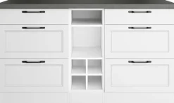 KOCHSTATION Kücheninsel »KS-Lani, Breite 153 cm, mit Flaschenregal« MDF-Fronten, Arbeitsplatte 38mm stark