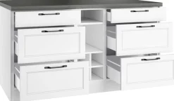 KOCHSTATION Kücheninsel »KS-Lani, Breite 153 cm, mit Flaschenregal« MDF-Fronten, Arbeitsplatte 38mm stark