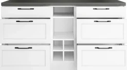 KOCHSTATION Kücheninsel »KS-Lani, Breite 153 cm, mit Flaschenregal« MDF-Fronten, Arbeitsplatte 38mm stark