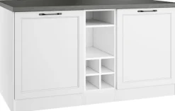 KOCHSTATION Kücheninsel »KS-Lani, Breite 153 cm, mit Flaschenregal« MDF-Fronten, Arbeitsplatte 38mm stark