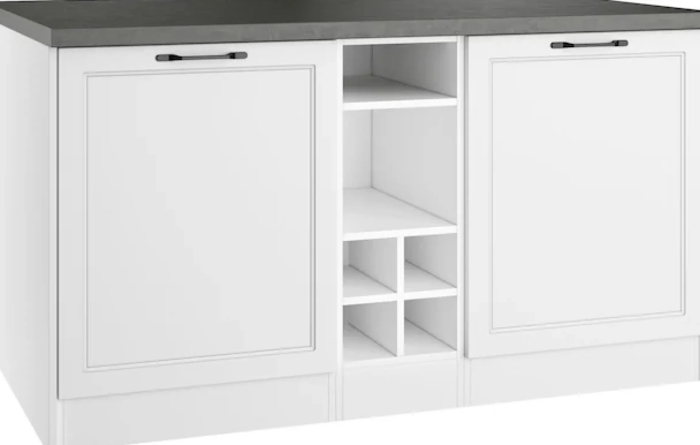 KOCHSTATION Kücheninsel »KS-Lani, Breite 153 cm, mit Flaschenregal« MDF-Fronten, Arbeitsplatte 38mm stark