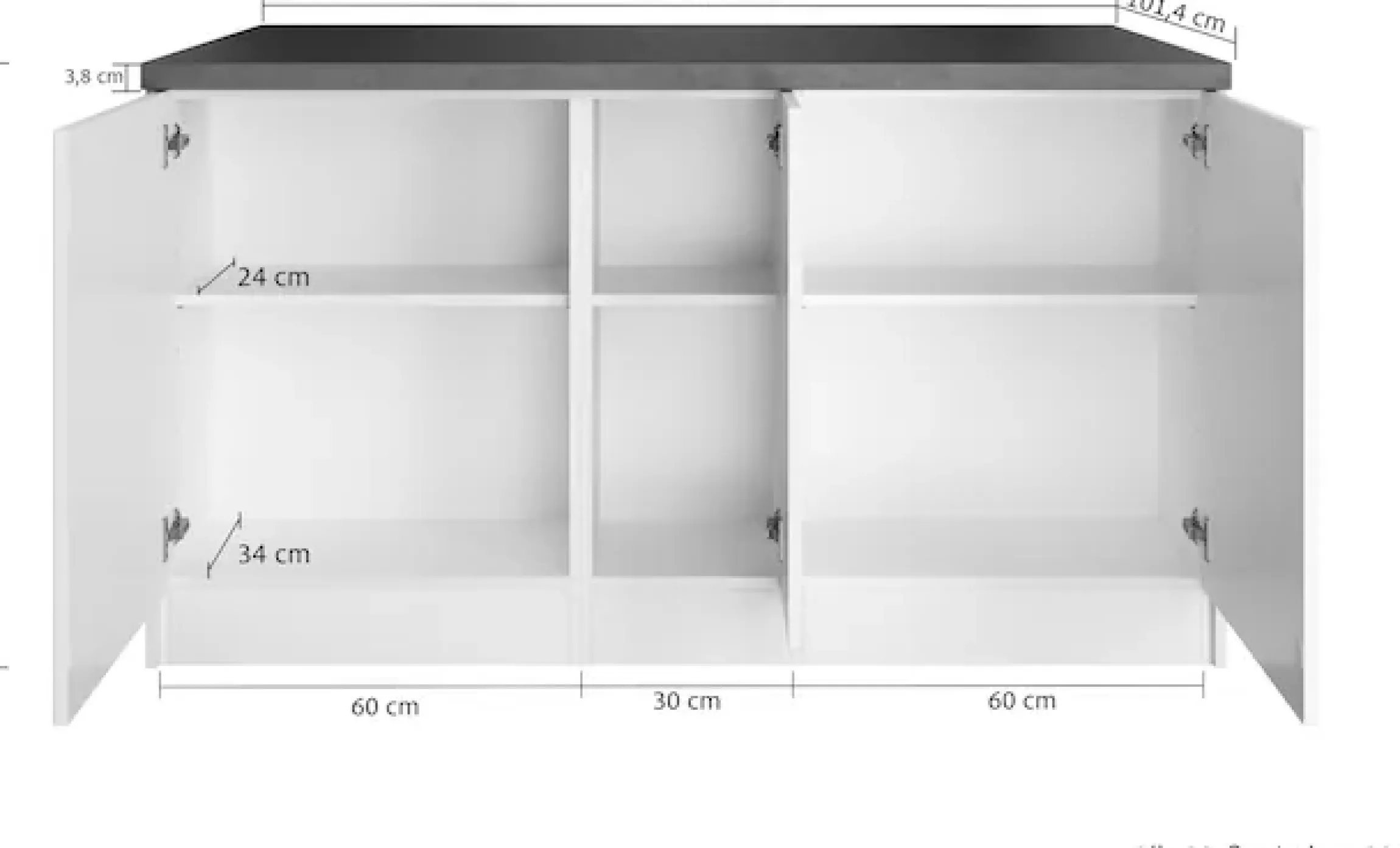 KOCHSTATION Kücheninsel »KS-Lani, Breite 153 cm, mit Flaschenregal« MDF-Fronten, Arbeitsplatte 38mm stark
