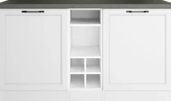 KOCHSTATION Kücheninsel »KS-Lani, Breite 153 cm, mit Flaschenregal« MDF-Fronten, Arbeitsplatte 38mm stark