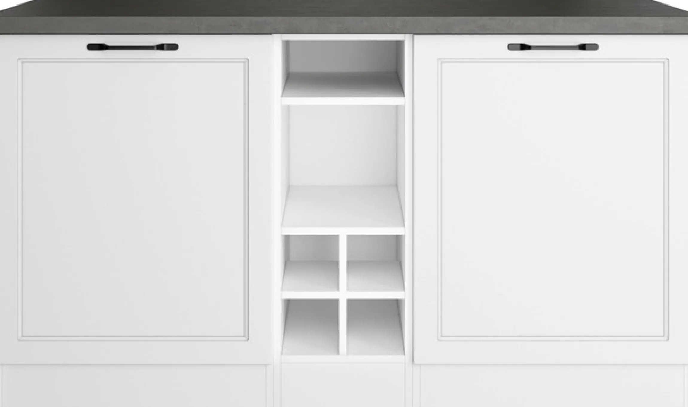 KOCHSTATION Kücheninsel »KS-Lani, Breite 153 cm, mit Flaschenregal« MDF-Fronten, Arbeitsplatte 38mm stark
